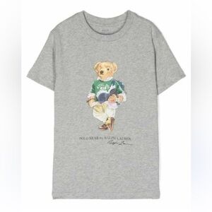 GIRL’S GREY POLO BEAR BY RALPH LAUREN SHIRT